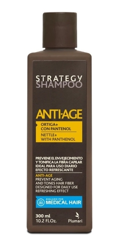 Shampoo Para Hombre Antiage 300ml Strategy Plumari - comprar online