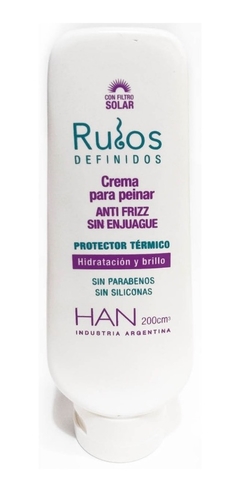Combo Rulos Han Shampoo Y Enjuague 500cm3 Crema Peinar 200ml - Pelomania