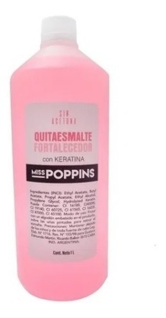 Quitaesmalte Fortalecedor 120/1000ml - Miss Poppins