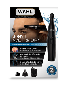 Wahl Trimmer Nasal 3 En 1 Wet & Dry Afeitadora Nariz Cejas en internet