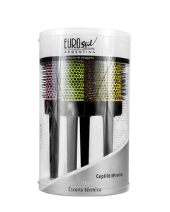 Kit De 4 Cepillos Brushing Térmicos Colores - Eurostil