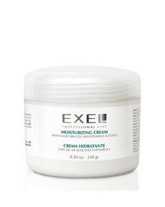 CREMA HIDRATANTE CON GEL DE ALOE Y VITAMINA E 250GR - EXEL