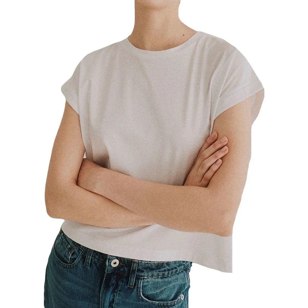 Remera Algodon Mujer Etiqueta Negra O Pima Luxury Manga Corta 036302
