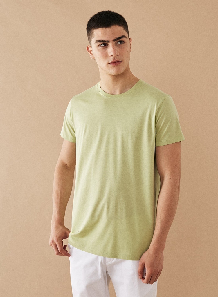 Remera Algoodn Pima Hombre Etiqueta Negra Esc O Manga Corta 034102