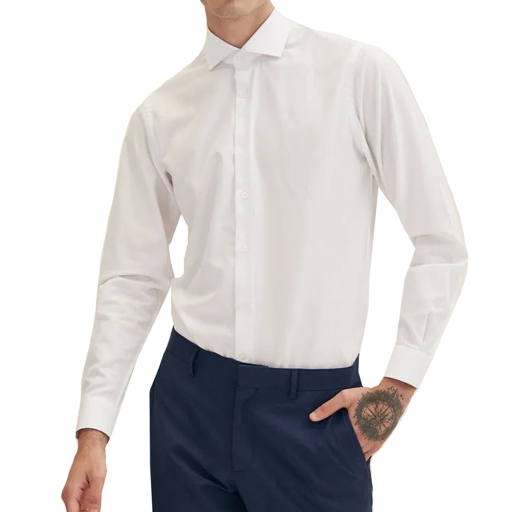 Camisa Algodon Hombre Equus Vestir Valentino Manga Larga EQ1590N5