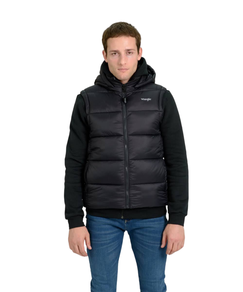 Chaleco Poliamida Hombre Wrangler Vest Dean Con Capucha (W70032)