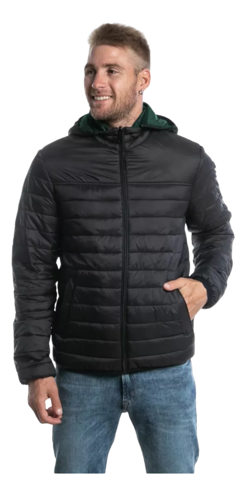 Campera Polyester Hombre Rusty Sattellite Jk Reversible Con Capucha 11HRUB14