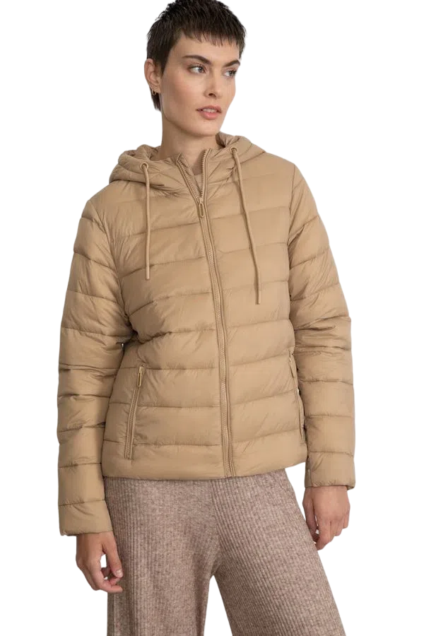 Campera Polyester Mujer Portsaid Light Roma Con Capucha AP730831