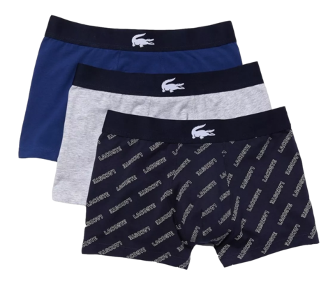 Boxer Algodon Hombre Lacoste Pack X3 Sous Vetement H1906