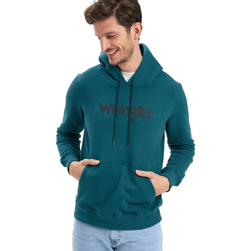 Buzo Algodon Hombre Wrangler WR Puff Con Capucha Friza W83026