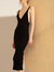 Vestido Largo Mujer Jazmin Chebar Monaco Sin Mangas Escote V (L4458005) - comprar online