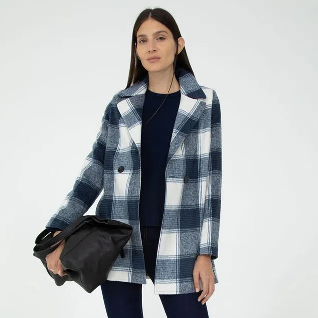 Saco Pa o Mujer Portsaid Ac Checkered Coat Rembrandt AP720130