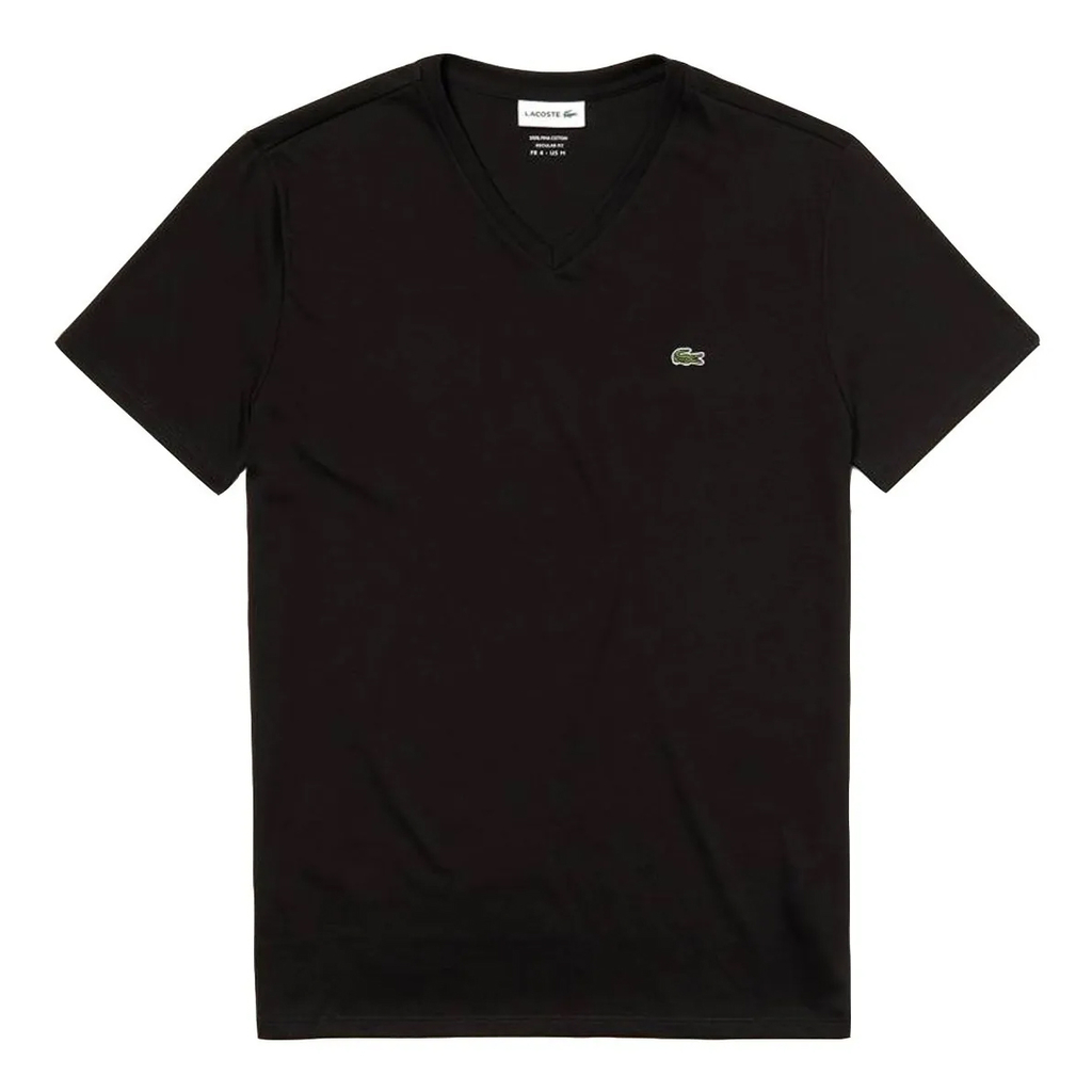 Remera Hombre Lacoste T Shirt Basica Cuello V (TH6710)