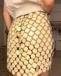 Imagen de SKIRT CREAM ROSE >reversible<