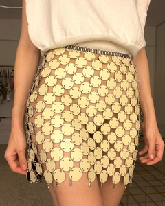 SKIRT CREAM ROSE >reversible< - tienda online