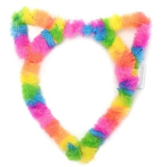 Vincha Gatita Peluche Multicolor LED