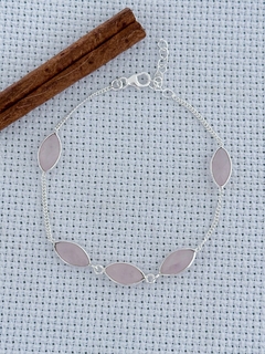 Pulseira em prata 925 com quartzo rosa (35/21U460109) - comprar online