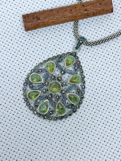 Pingente em Prata 925 com Marcassita e Zultanita ( Pedra que muda de cor) (1/10P2450549) - comprar online