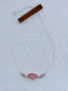 Colar em prata 925 com quartzo rosa (35/21U1170259) na internet
