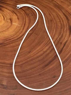 Corrente Pipoca Branca 45 cm em prata 925 (52/10C420289)