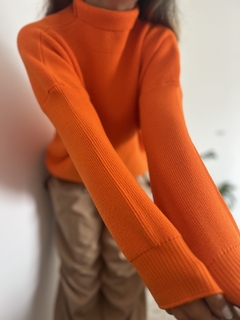 Sweater Olivia naranja - Amatai