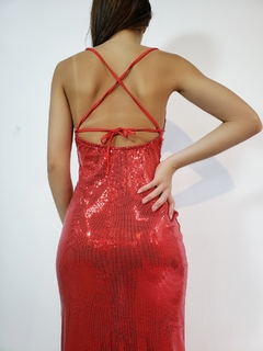 Vestido lentejuelas tajo Art 50116 - comprar online