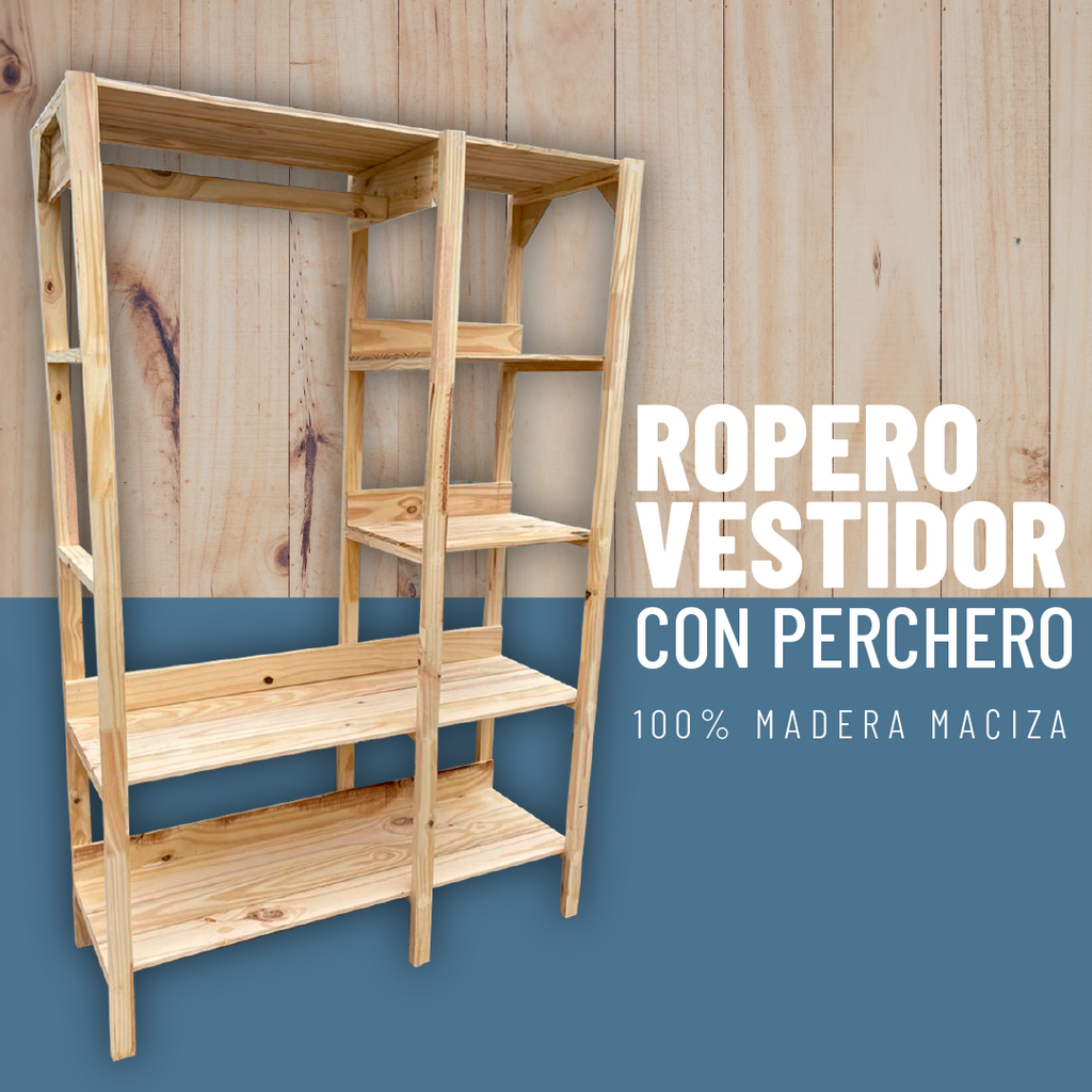 Organizador Vestidor c Perchero La Calandria Muebles