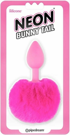 PLUG ANAL COLA DE CONEJA NEON BUNNY TAIL PINK