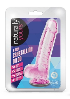 DILDO Naturally Yours - 6 Inch Crystalline Dildo - Rose