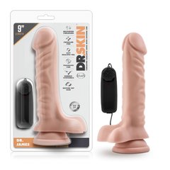 Dr. Skin - Dr. James - DILDO vibrante de 9 pulgadas con ventosa - Vainilla