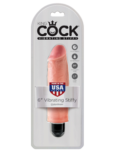 VIBRADOR REALISTA KING COCK 6" VIBRATING STIFFY - L - comprar en línea