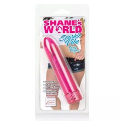 VIBRADOR TIPO MISIL, GLITER, SHANE WORLD SPARKLE VIBES PINK