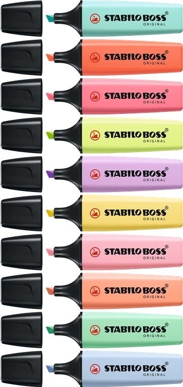 RESALTADORES STABILO BOSS X8 COLORES PASTEL PRIMAVERA