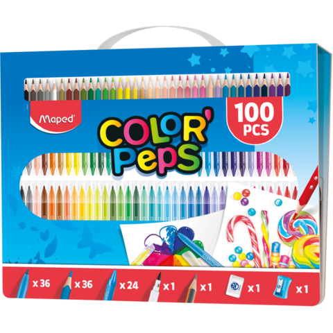 KIT DE COLOREO 100 PIEZAS MAPED