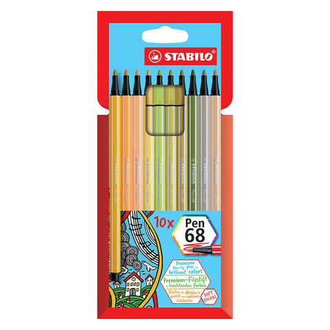 Marcador Stabilo Pen 68 nuevos colores x10