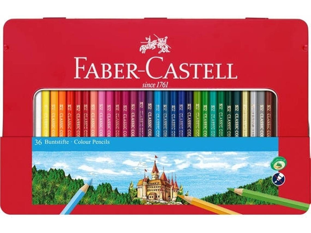 Lapices Acuarelables Faber Castell X36 + Sacapuntas