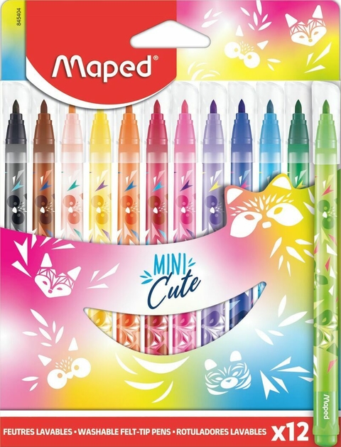 MARCADORES X 12 – MINI CUTE MAPED