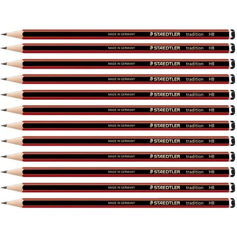 LAPICES STAEDTLER TRADITION 110 (NEGRO ROJO, 4 P.)