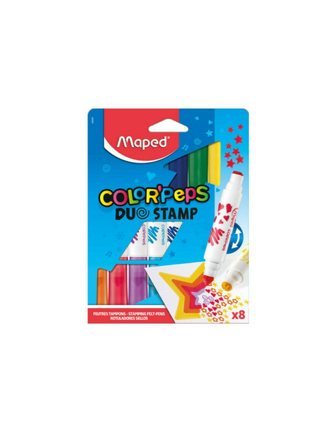 Marcadores Maped duo stamp x8
