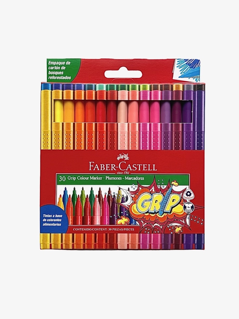 Faber-Castell Pack con 30 rotuladores Grip.