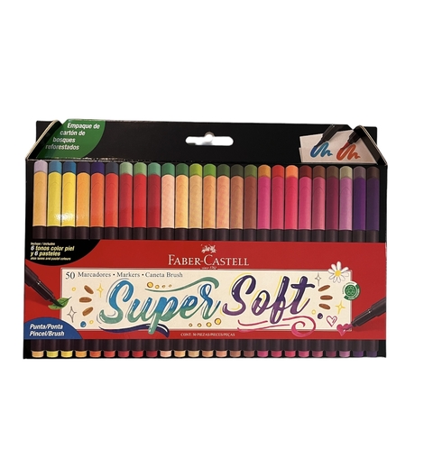 Marcadores Faber Castell SuperSoft Pastel Set de 6