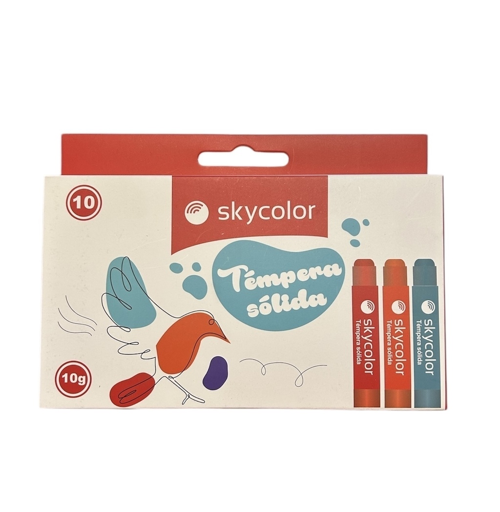 Tempera Solida Skycolor Colores Clasicos X10 Woopy tempera-solida-skycolor-colores-clasicos-x10-woopy