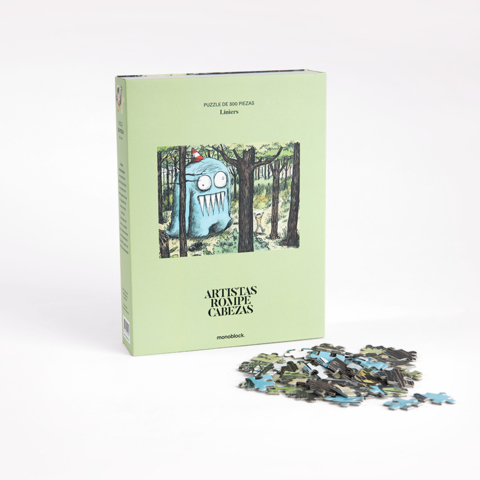 Puzzle 300 piezas Monoblock Artistas Olga en el Bosque por Liniers