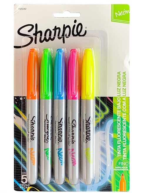 Marcadores Sharpie finos neon x5