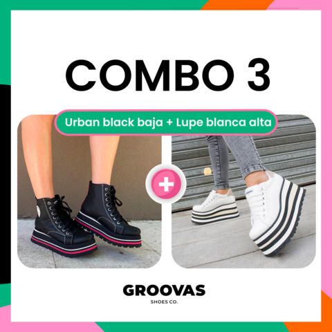 Combo 3: Urban Black Baja + Lupe Blanca Alta