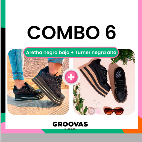 Combo 6: Aretha Negra Baja + Turner Negra Alta