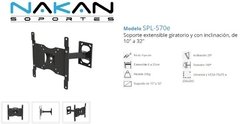 Soporte Nakan Spl-570e Para Tv De 10 A 32 Giratorio Inclinac - comprar online