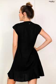 28087-VESTIDO LINHO PRETO - comprar online