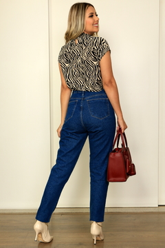 28855-CALÇA JEANS AZUL MARINHO - Loja Clara Assis