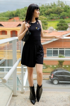 29909-SHORT VISCOSE PRETO - loja online